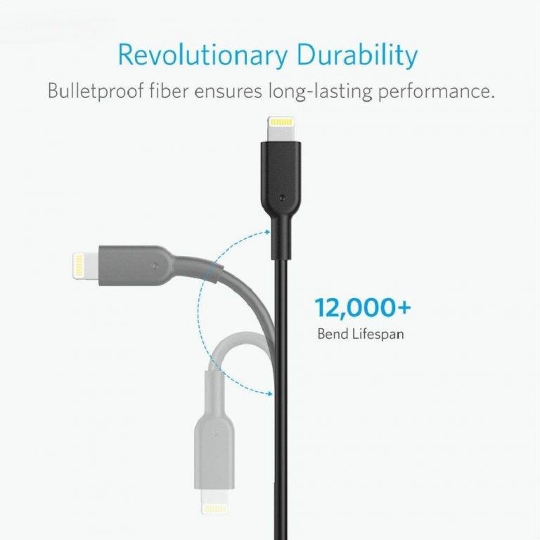 کابل تبدیل USB به لایتنینگ انکر مدل A8431 طول 0.3m