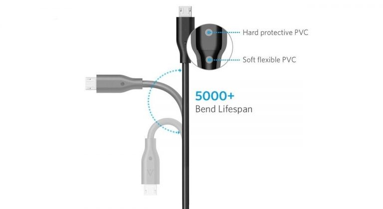 کابل تبدیل USB به microUSB انکر مدل A8133 PowerLine طول 1.8 متر