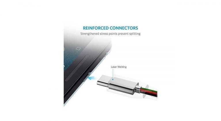 کابل تبدیل USB-C به USB-C انکر مدل A8187 Powerline Plus طول 0.9 متر