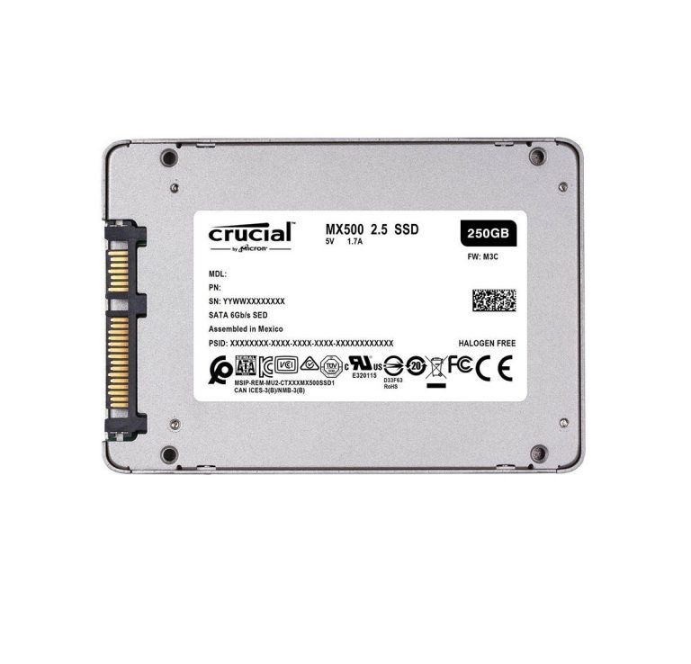 حافظه SSD کروشیال مدل MX500 ظرفیت 250 گیگابایت