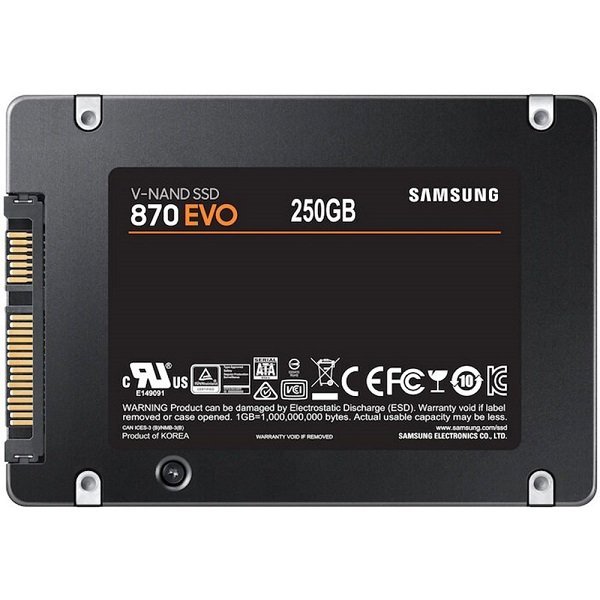 حافظه SSD سامسونگ مدل 870 Evo ظرفیت 250 گیگابایت