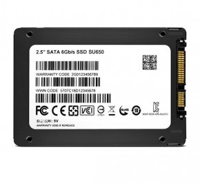 حافظه SSD ای دیتا مدل SU650 ظرفیت 480گیگابایت